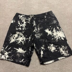 SUPEEON & Co Black Tie Dye Shorts Adult 2XL NWOT Elastic Waist 0381